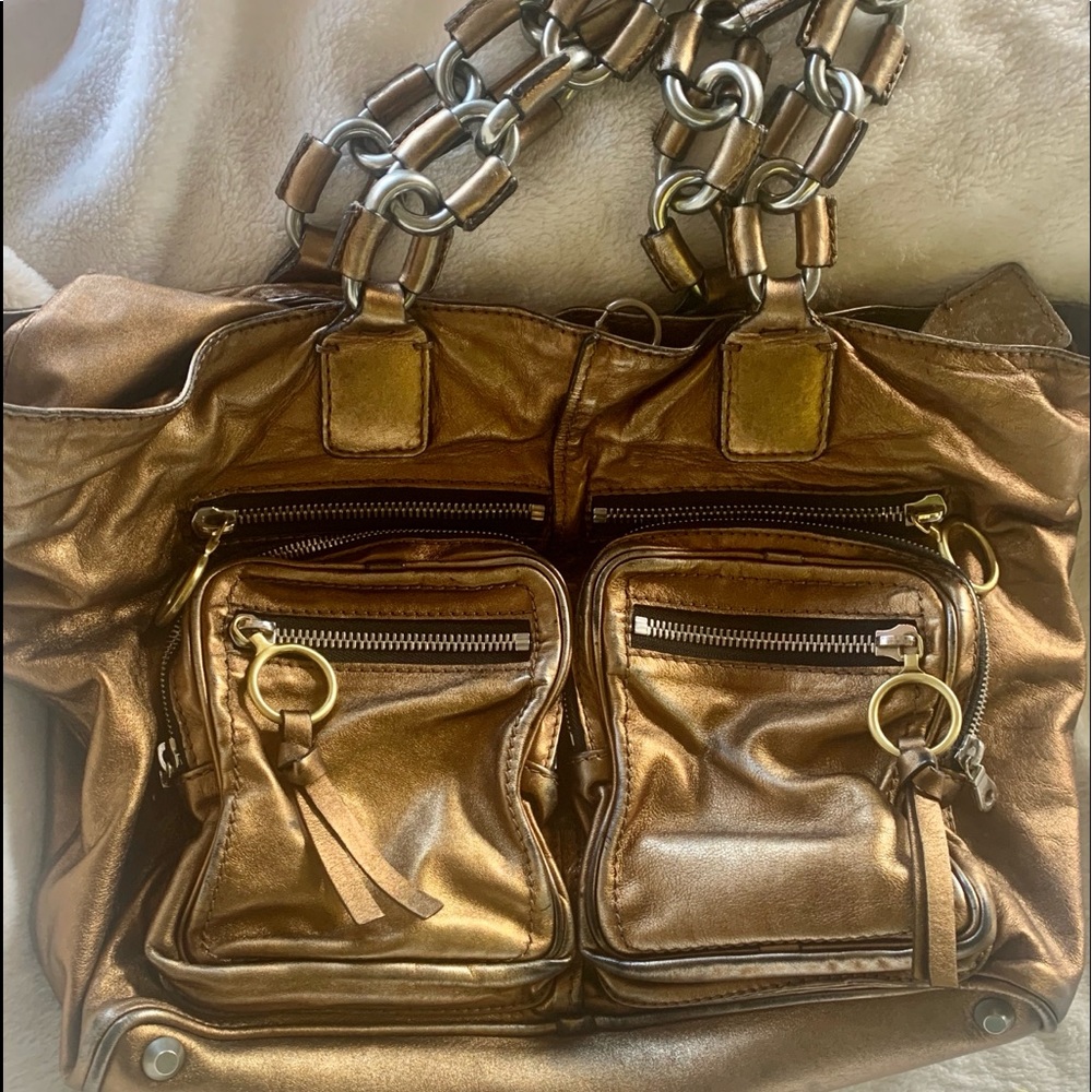 Beautiful Chloe bronze handbag.